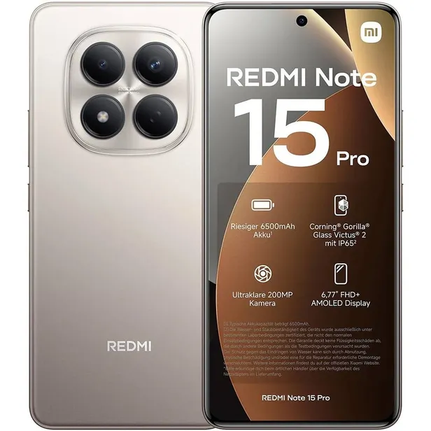 CELULAR XIAOMI REDMI NOTE 15 PRO 5G DUAL 256GB 8GB TITANIUM